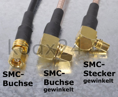 SMC Stecker und SMC Buchsen, Koaxialkabel
